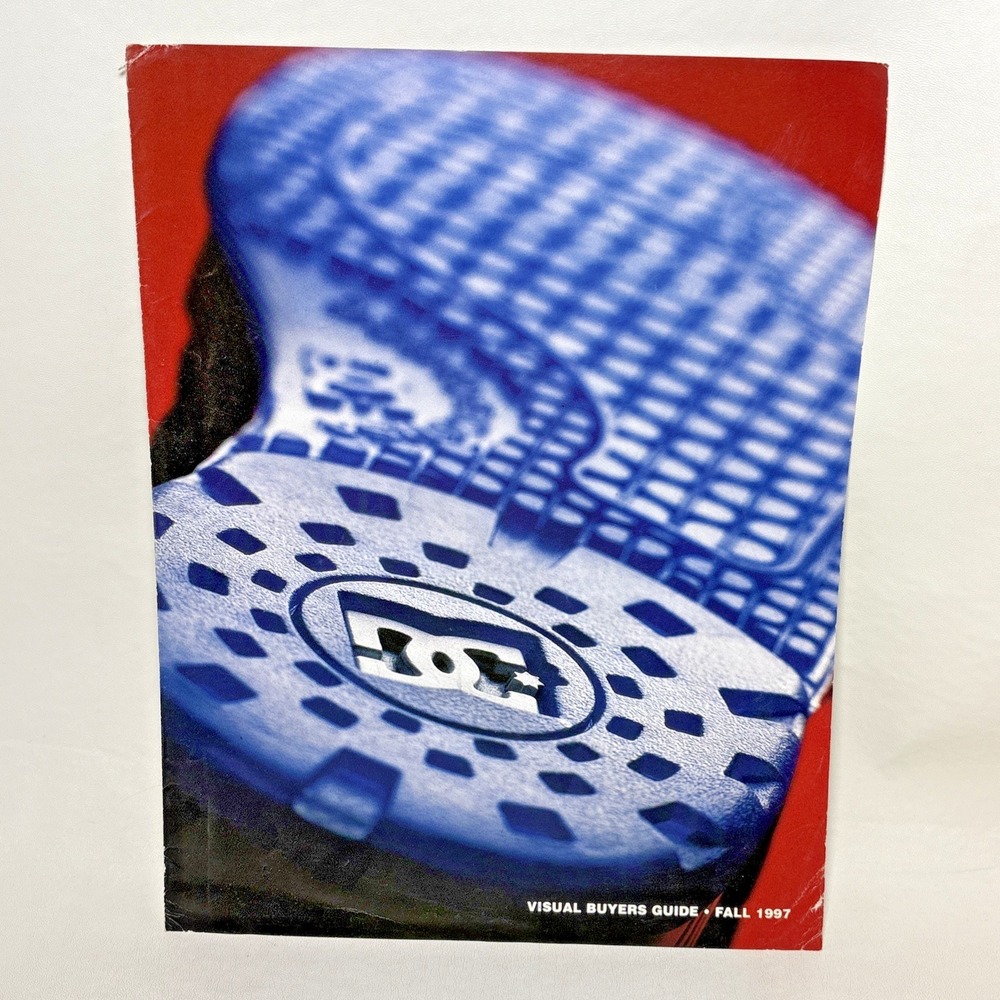 DC Shoes Visual Buyers Guide Fall 1997 Skateboard Shoe Catalog 8.5X11" 2 pg VTG